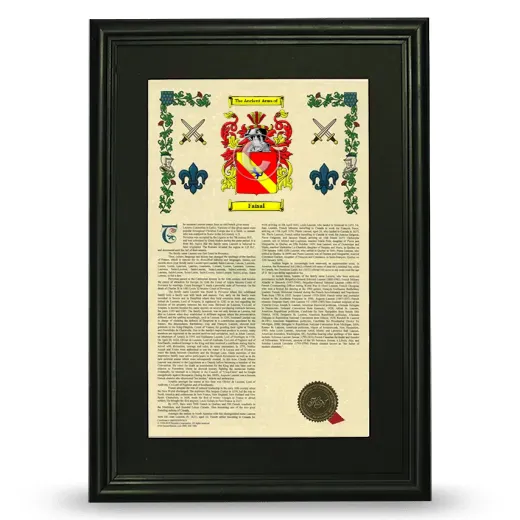 Faisal Deluxe Armorial Framed - Black