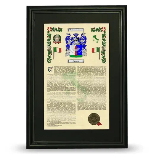 Farnese Deluxe Armorial Framed - Black