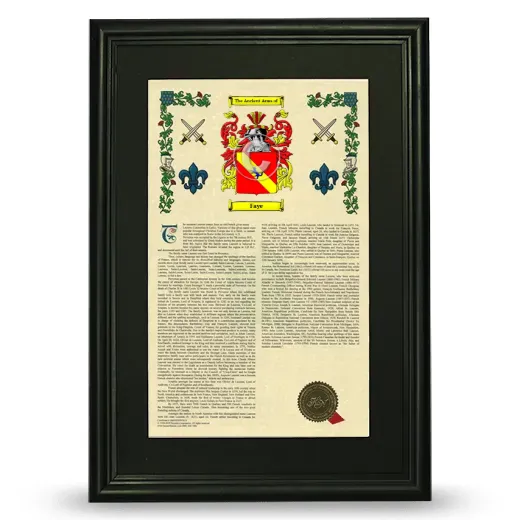 Faye Deluxe Armorial Framed - Black