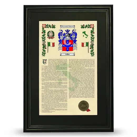 Felice Deluxe Armorial Framed - Black