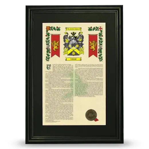 Felsted Deluxe Armorial Framed - Black