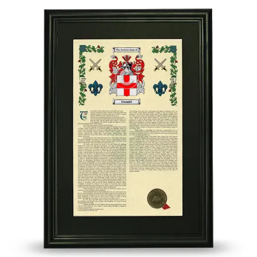 Fernald Deluxe Armorial Framed - Black