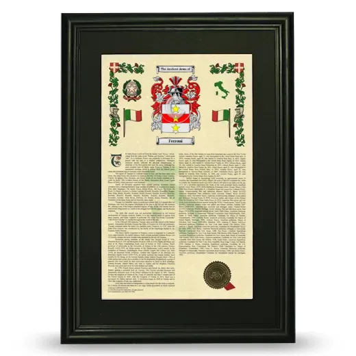 Ferroni Deluxe Armorial Framed - Black