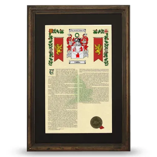 Fiddler Deluxe Armorial Framed - Brown
