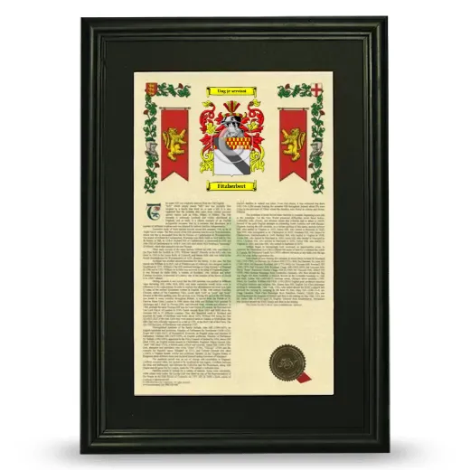 Fitzherbert Deluxe Armorial Framed - Black