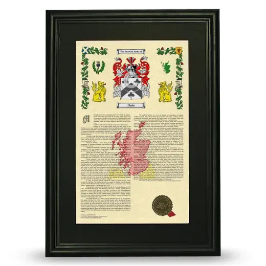 Flate Deluxe Armorial Framed - Black
