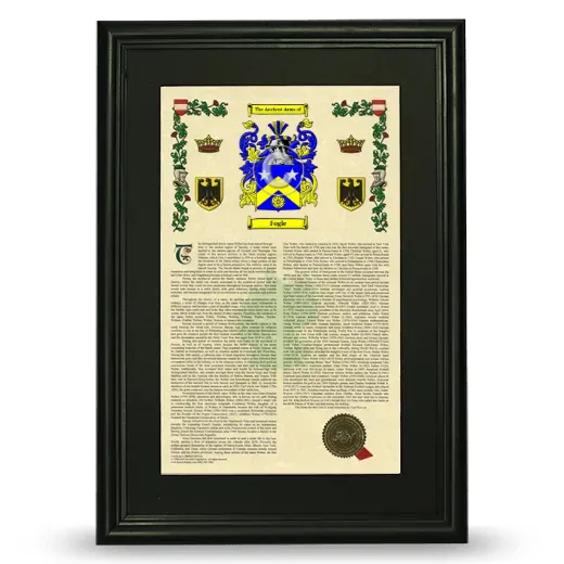 Fogle Deluxe Armorial Framed - Black