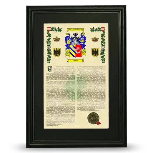 Foister Deluxe Armorial Framed - Black