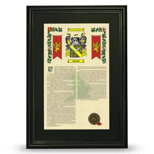 Foljambe Deluxe Armorial Framed - Black