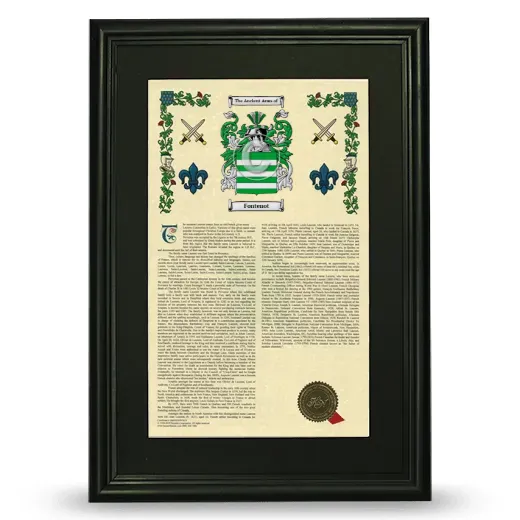 Fontenot Deluxe Armorial Framed - Black