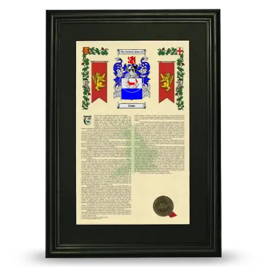 Foos Deluxe Armorial Framed - Black