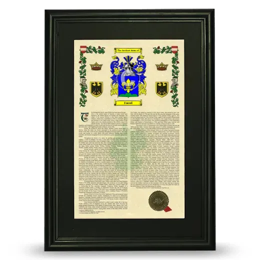 Forrel Deluxe Armorial Framed - Black