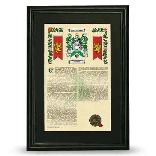Forster Deluxe Armorial Framed - Black