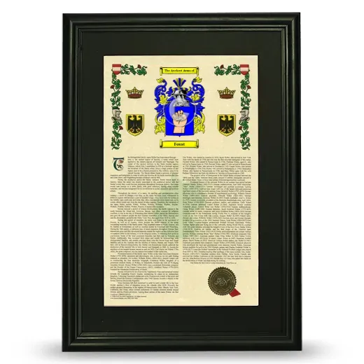 Foust Deluxe Armorial Framed - Black