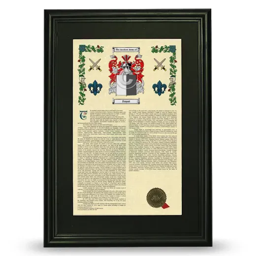Foyot Deluxe Armorial Framed - Black