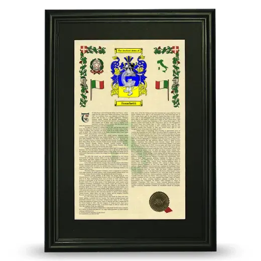 Franchetti Deluxe Armorial Framed - Black