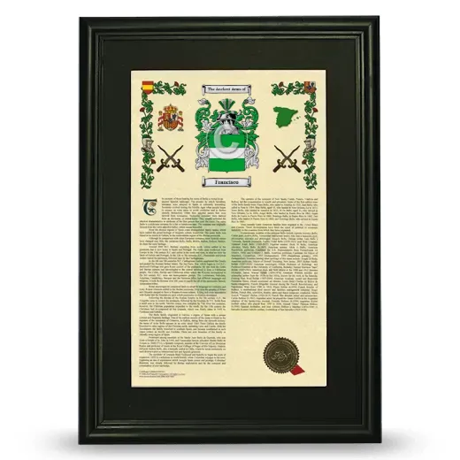 Francisco Deluxe Armorial Framed - Black