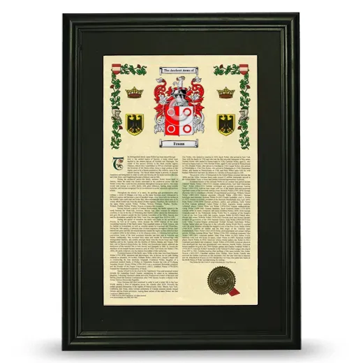Frans Deluxe Armorial Framed - Black