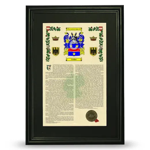 Frehse Deluxe Armorial Framed - Black