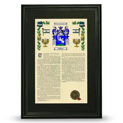 Fridman Deluxe Armorial Framed - Black