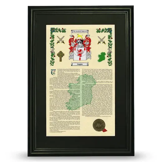 Gagen Deluxe Armorial Framed - Black