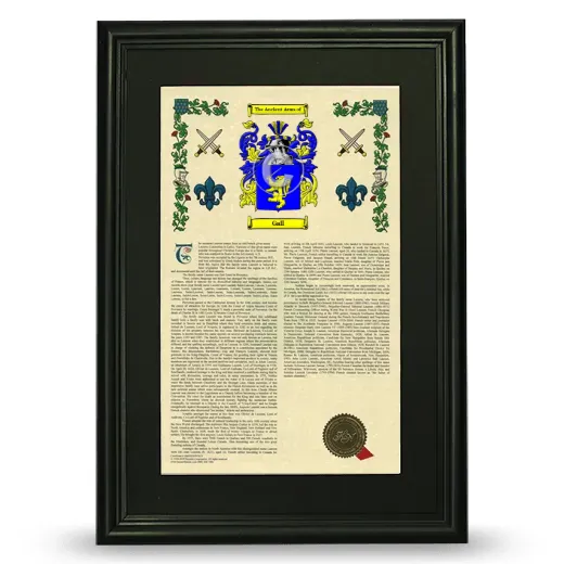 Gall Deluxe Armorial Framed - Black