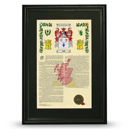 Gall Deluxe Armorial Framed - Black