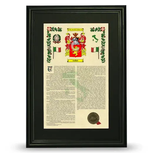 Gallott Deluxe Armorial Framed - Black