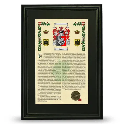 Garten Deluxe Armorial Framed - Black