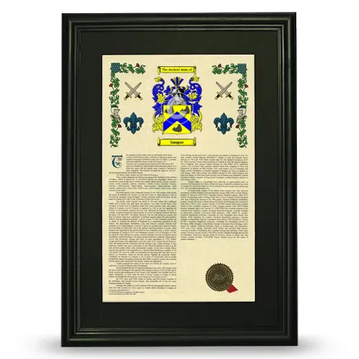 Gaspar Deluxe Armorial Framed - Black