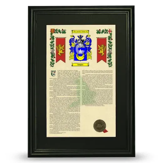 Gasper Deluxe Armorial Framed - Black