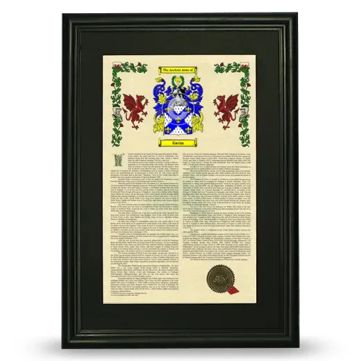Gavin Deluxe Armorial Framed - Black