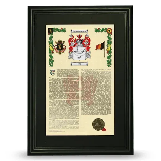 Gay Deluxe Armorial Framed - Black