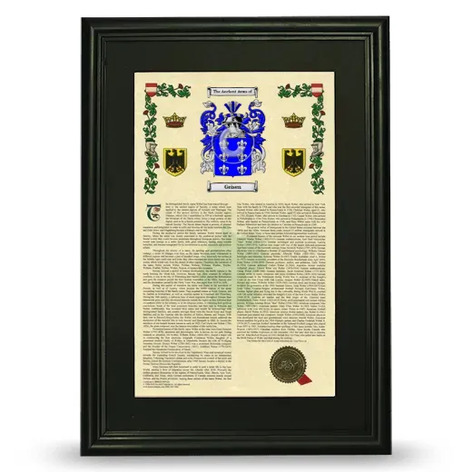 Geisen Deluxe Armorial Framed - Black