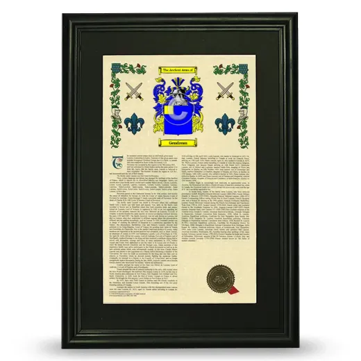 Gendreau Deluxe Armorial Framed - Black