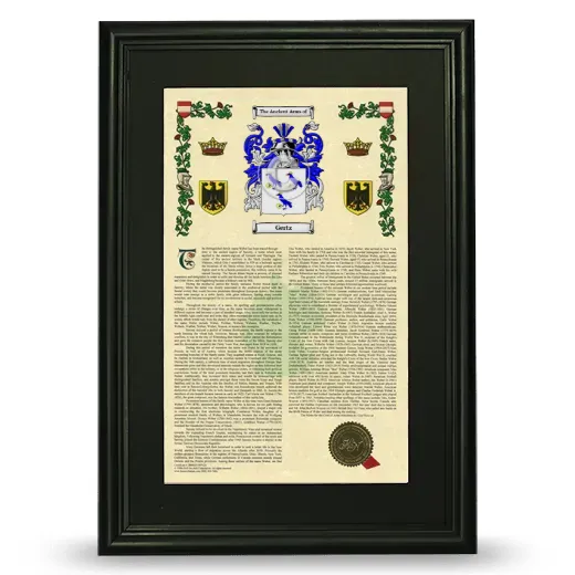 Gertz Deluxe Armorial Framed - Black