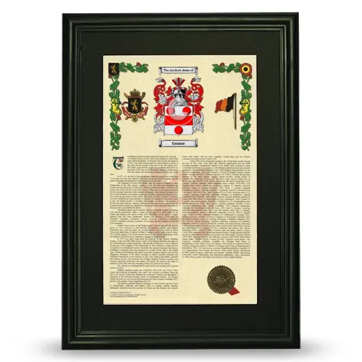 Gesere Deluxe Armorial Framed - Black
