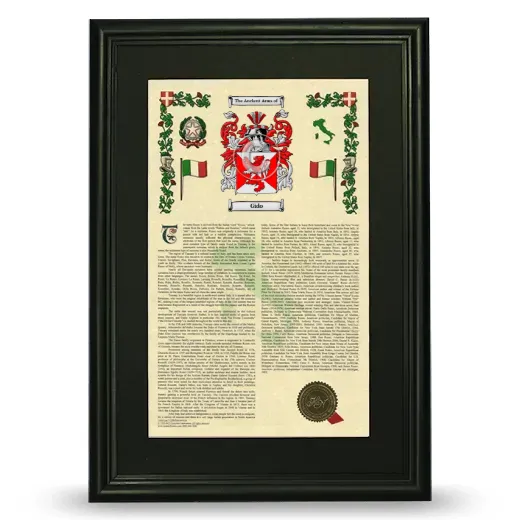 Gido Deluxe Armorial Framed - Black