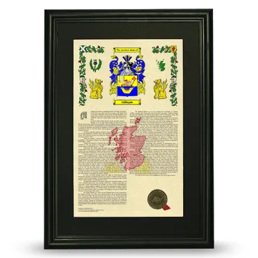 Gillispie Deluxe Armorial Framed - Black