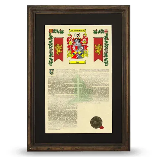 Gist Deluxe Armorial Framed - Brown