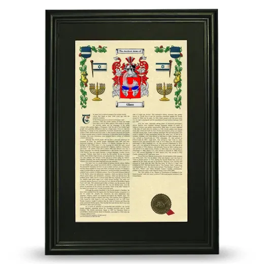 Glass Deluxe Armorial Framed - Black