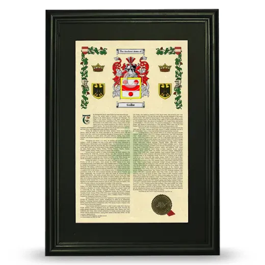 Golbe Deluxe Armorial Framed - Black