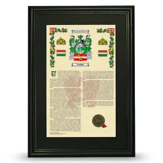 Gombas Deluxe Armorial Framed - Black