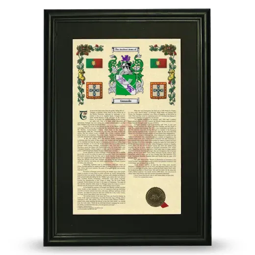 Gonzalo Deluxe Armorial Framed - Black