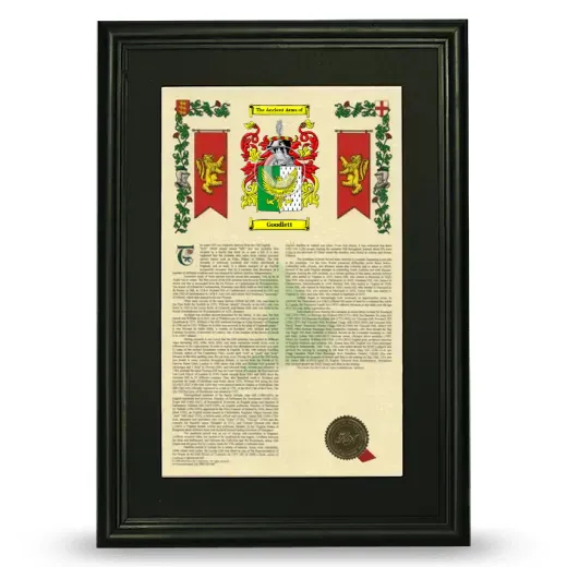 Goodlett Deluxe Armorial Framed - Black