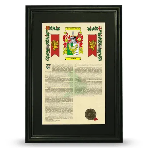 Goodloe Deluxe Armorial Framed - Black