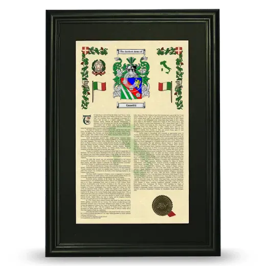 Goretti Deluxe Armorial Framed - Black