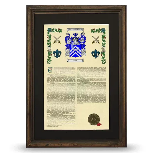 Grat Deluxe Armorial Framed - Brown