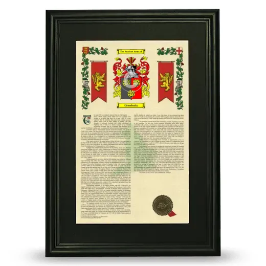 Greatorix Deluxe Armorial Framed - Black