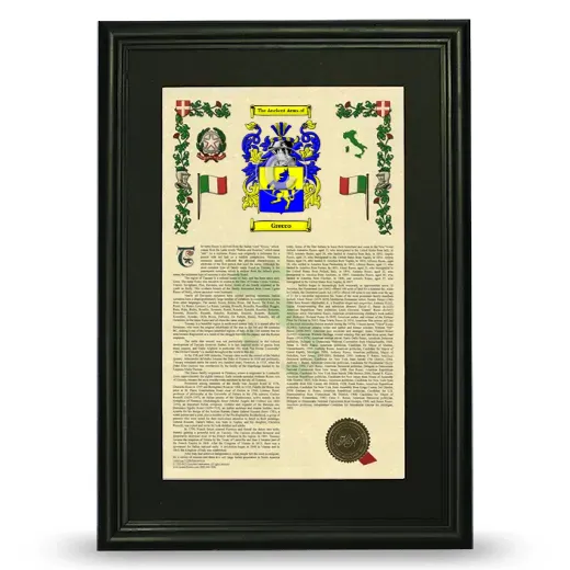 Grecco Deluxe Armorial Framed - Black